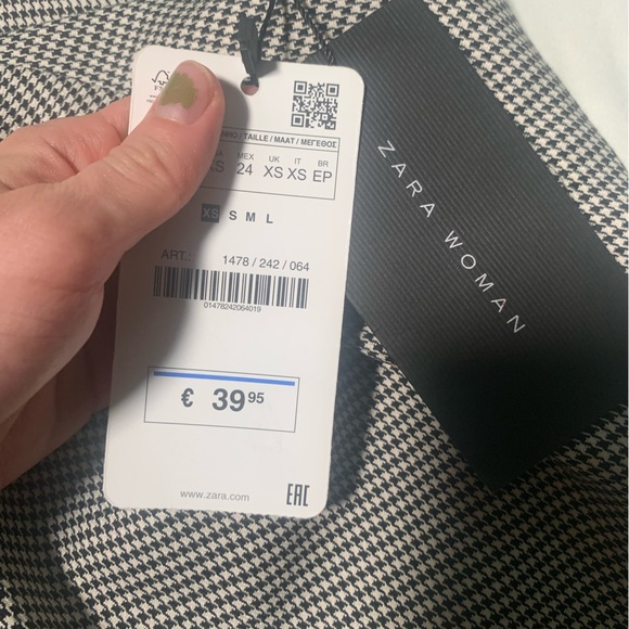 NWT Zara mini houndstooth wrap skirt - Picture 3 of 5